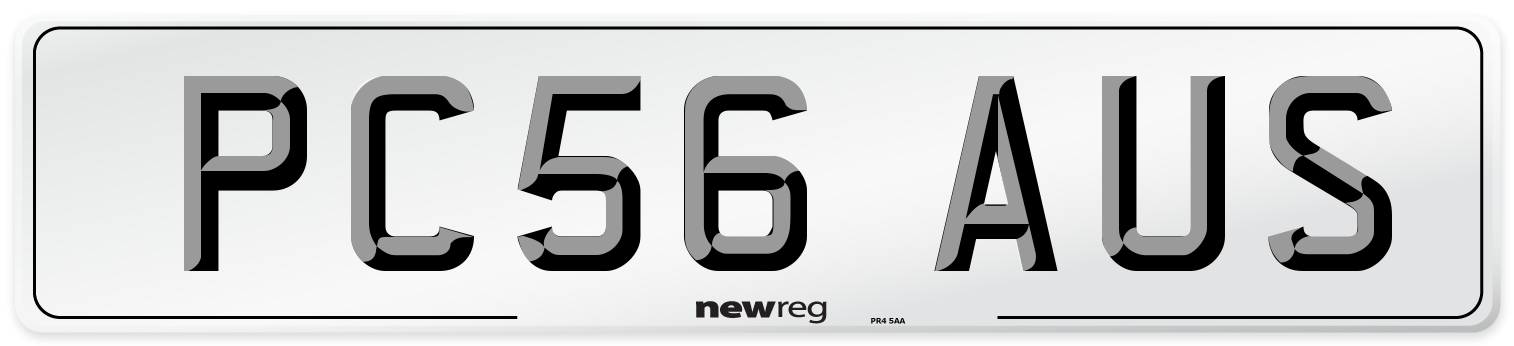 PC56 AUS Number Plate from New Reg